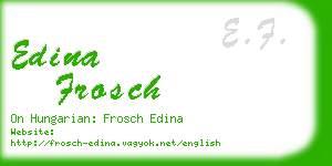 edina frosch business card